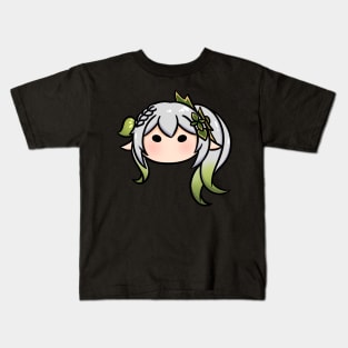 Genshin Impact Nahida chibi head | Morcaworks Kids T-Shirt